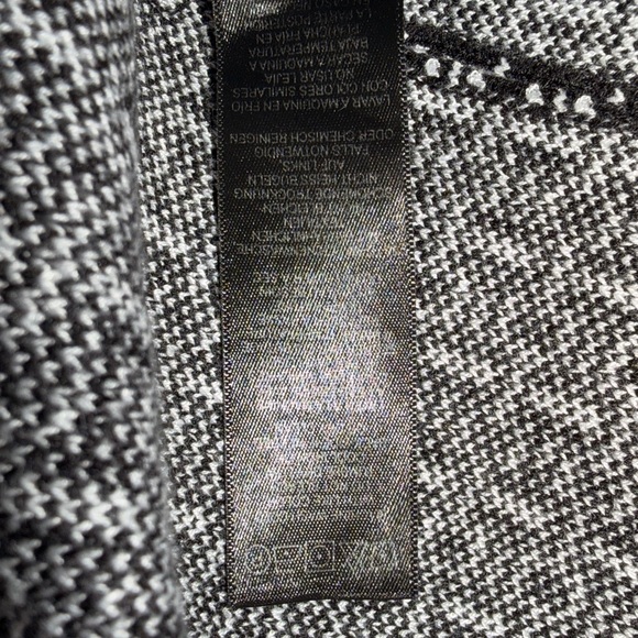 Adrianna Papell Womens Size Medium Black and White Short Sleeve Crewneck Sweater - Picture 4 of 6